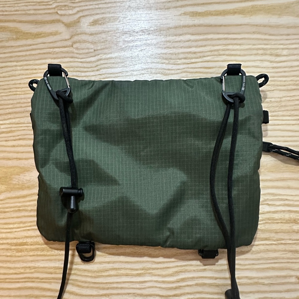 Topo Designs Mountain Hiking Accessory Crossbody Shoulder Bag Army Green Mesh - Picture 6 of 7
